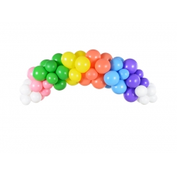 Balony Rainbow 30cm pastelowe, czarny, (1 op. / 10 szt.).
