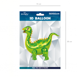 Balon foliowy 3D dinozaur stegozaur  58cm x 92cm