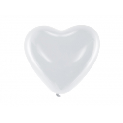 Balony 10'' Serca, Pastel biały (1 op. / 100 szt.)