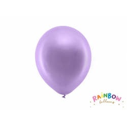 Balony Rainbow 23cm metalizowane, fiolet, 1 op. / 10 szt.).