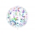 Balon z okrągłym konfetti, 1m, mix