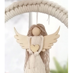 Skrzydła anioła drewniane skrzydełka scrapki do makramy DIY anioł dekor 8cm wzory