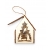 Drewniany lampion adwentowy na Roraty, dekoracyjny domek LED na Boże Narodzenie