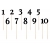 Numery na stół, czarny, 24-26cm (1 op. / 11 szt.)