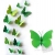 Motylki dekoracyjne 3D, 12 szt., kolor zielony