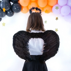 Skrzydła anioła czarne 54x37cm