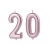 Świeczka urodzinowa na tort Cyfra 20, różowe złoto, 10 cm