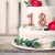 Świeczka urodzinowa na tort Cyfra 18, różowe złoto, 10 cm