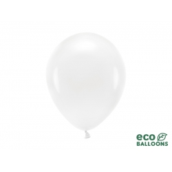 Balony Eco 26cm pastelowe, biały, (1 op. / 10 szt.).