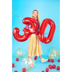 Balon foliowy Cyfra ''0'', 86cm, czerwony