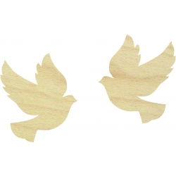 Topper dekoracja na bok  tortu pik  gołąbki Chrzest Święty  Komunia Święta drewno