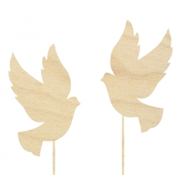 Topper dekoracja na bok  tortu pik  gołąbki Chrzest Święty  Komunia Święta drewno