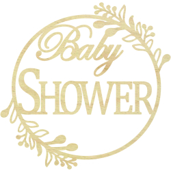 Baby Shower baner obręcz ścianka TŁO  napis dekoracja złoty drewniany
