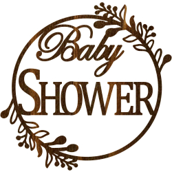 Baby Shower baner obręcz ścianka TŁO  napis dekoracja złoty drewniany