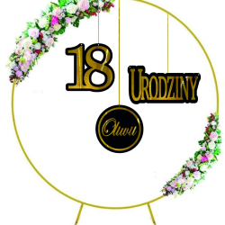 18 Urodziny Tablica baner lustrzane złoto czarny dekoracja ścianka na osiemnastkę 30 40 50 Urodziny Dowolny Napis